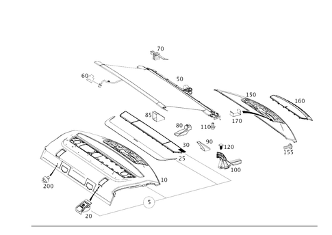 Hat Tray and Roller Blind for 2018 Mercedes-Benz CLS 63 AMG&reg; S #0