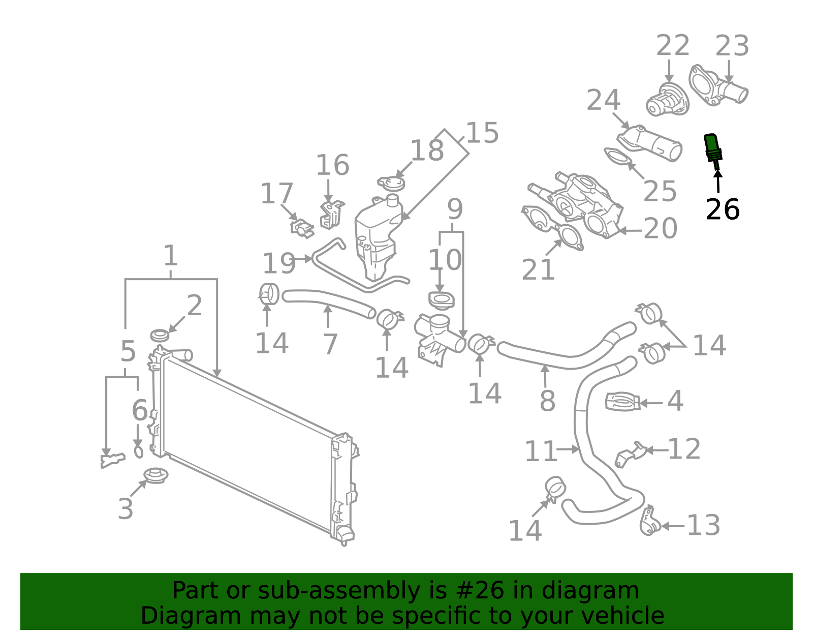 Car Water Temperature Sensor MM432104 Fit For Mitsubishi Engine L2E L3E S3L2 L2A - View #2