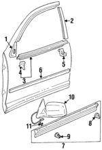 7507107011 - Body: Window Molding for Toyota: Avalon Image