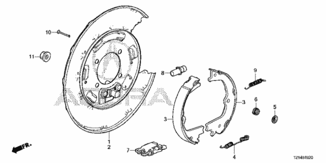 Parking Brake Shoe for 2014 Acura MDX #0
