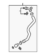 8W0122101BH - Cooling System: Upper Hose for Audi: A4, A4 allroad, A4 Quattro, A5 Quattro, A5 Sportback Image