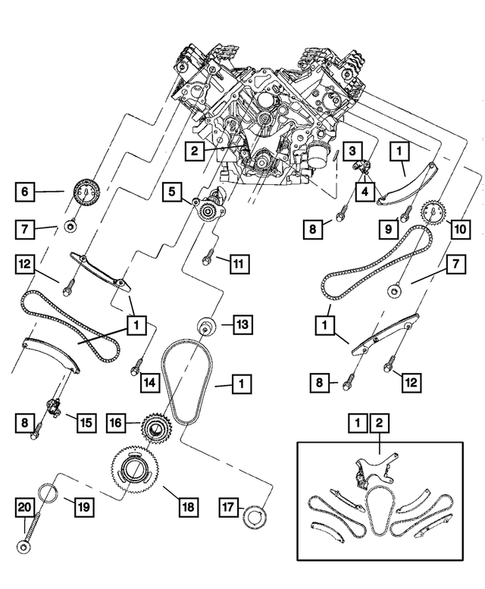 Timing Belt and Cover for 2007 Dodge Dakota #0