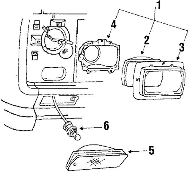 E3TZ13008A - Electrical: Headlamp Assembly for Ford: Bronco II, Ranger Image