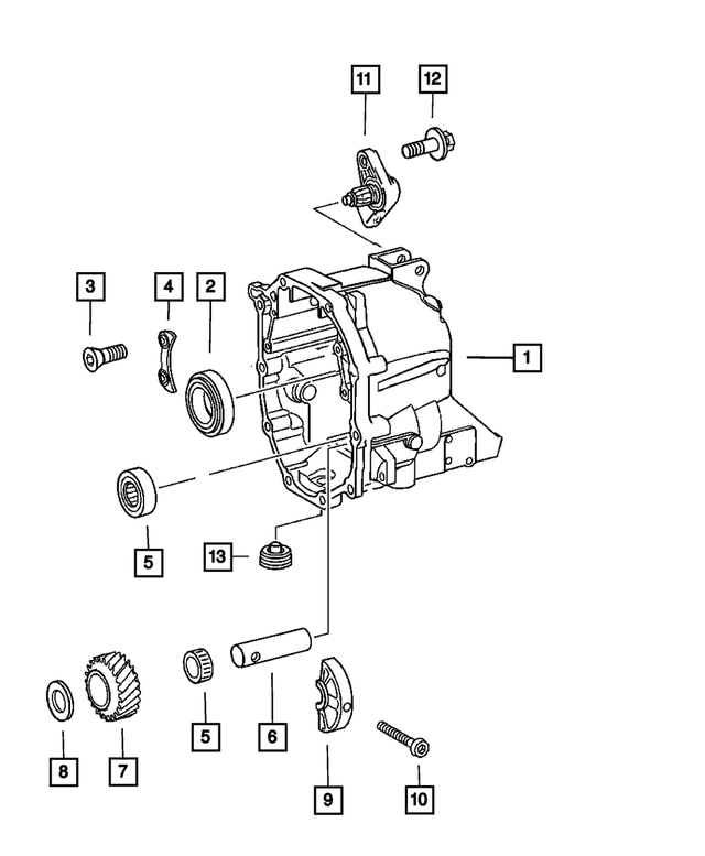 5159137AA - NSG370; 6-Speed; Manual Transmission: Transmission Housing for Mopar Image
