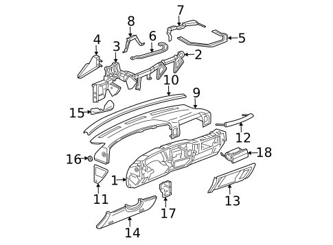 Instrument Panel for 2004 Cadillac Escalade #0