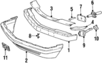 1268850501 - Body: Face Bar for Mercedes-Benz Image