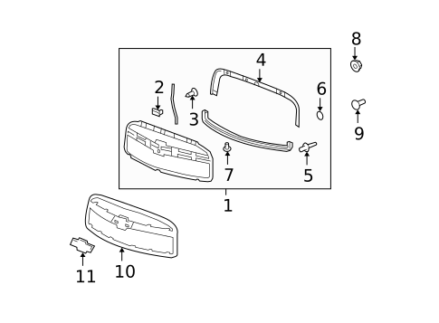 Grille & Components for 2010 Chevrolet HHR #0
