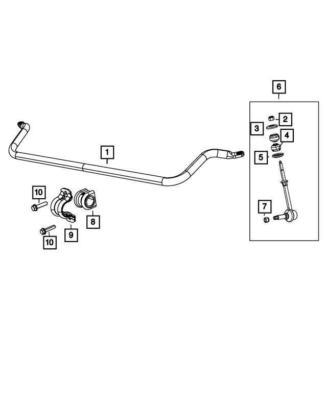 68209833AB - Front Suspension: Stabilizer Bar Bushing Retainer for Mopar Image image