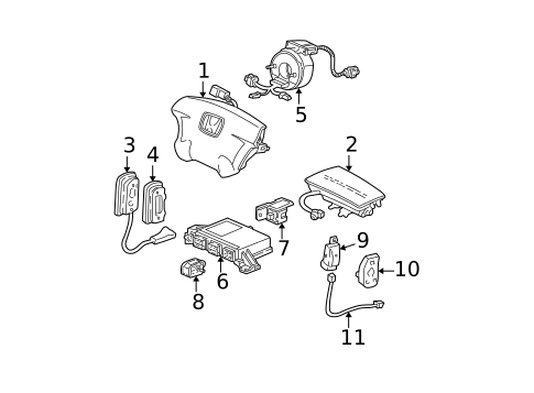 Air Bag Components for 2005 Honda Civic #0