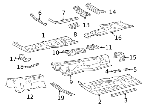 Floor & Rails for 2025 Lexus LS500h #0