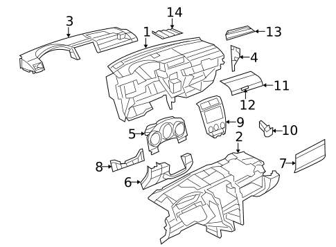 Instrument Panel for 2008 Dodge Caliber #0