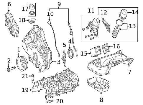 Engine Parts for 2003 Mercedes-Benz CL55 AMG #1