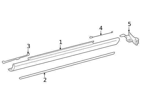 Exterior Trim - Pillars for 2003 Mercedes-Benz C230 #1