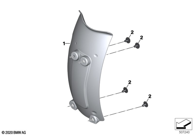 46621541017 - Frame and Mounting Parts: Mudguard, Spring Strut -  for BMW-Motorrad Image