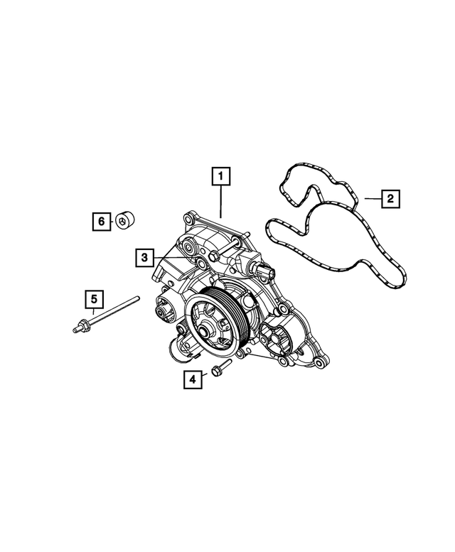 « 6102184AA – Cooling : Tête Hexagonale Boulon Et Rondelle Conique, Montage pour Mopar Image »