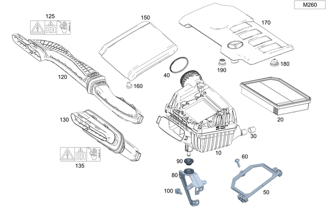940100 - Chassis Sheet Metal/Air Intake: Elastomer Bearing for Mercedes-Benz: 180A, 180b, 220a, A220, A35 AMG, CLA250, CLA35 AMG, GLA250, GLA35 AMG, GLB250, GLB35 AMG Image image