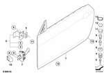 41517046056 - : Door Hinge, Front Top Left/Bottom Right for BMW Image