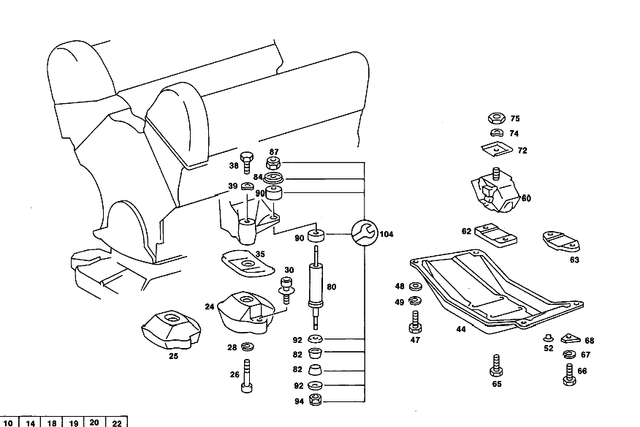 1162400548 - : Engine Shock Absorber for Mercedes-Benz Image