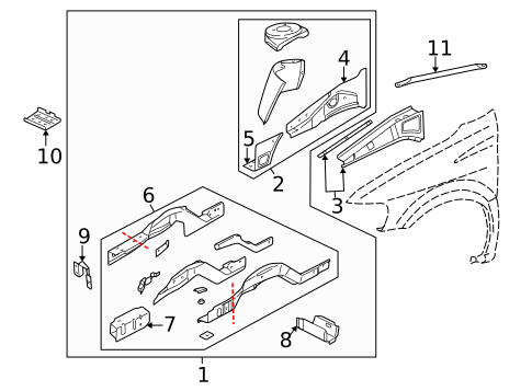Structural Components & Rails for 1999 Pontiac Montana #0