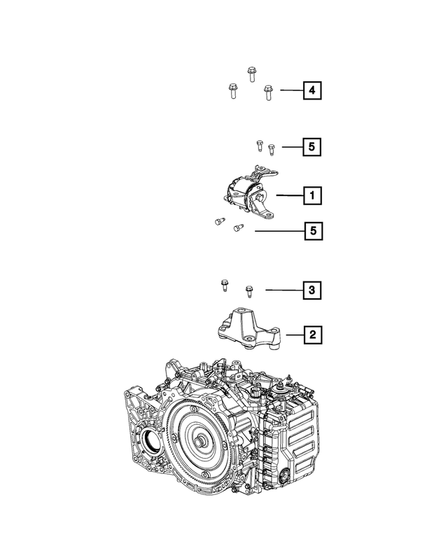 6104412AA - 6F24; 6-Speed; Automatic Transaxle: Hex Head Bolt And Coned Washer for Dodge: Caliber, Durango, Nitro | Jeep: Compass, Grand Cherokee, Grand Cherokee WK, Liberty, Patriot | Ram: 1500 Image