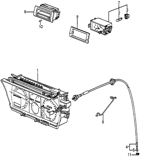 Speedometer - Clock for 1984 Honda Accord #0
