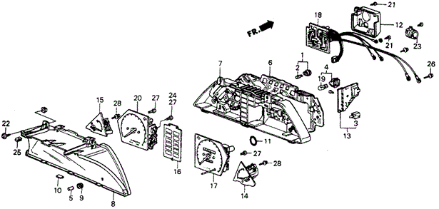 Meter Components (NS) for 1986 Honda Civic #0