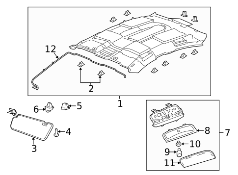 Interior Trim - Roof for 2011 Chevrolet Caprice #0