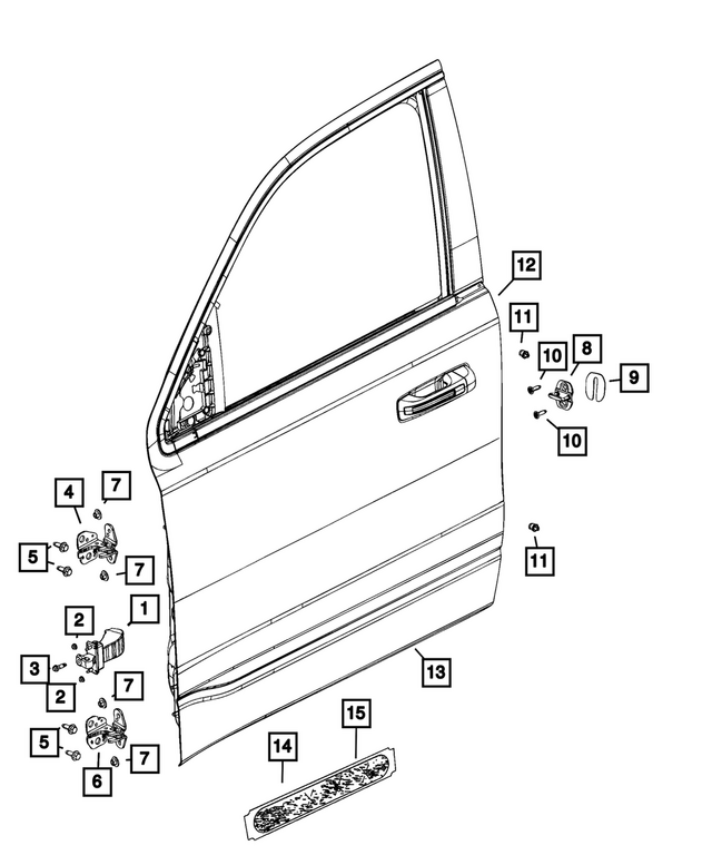 68570564AC - : Front Door, Right for Mopar Image