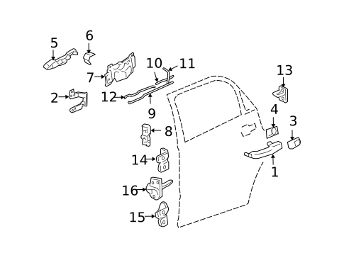 Rear Door for 2007 Pontiac Torrent #0