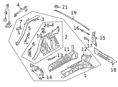 Structural Components & Rails for 2022 Ford Mustang Mach-E #0