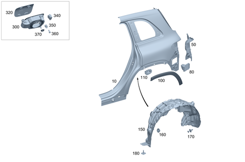 Rear Fender for 2023 Mercedes-Benz EQB 300 #0