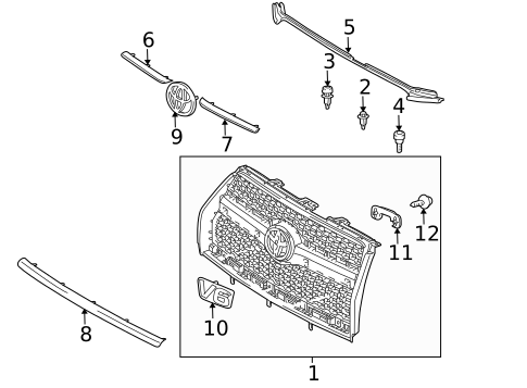 Grille & Components for 2009 Toyota RAV4 #0