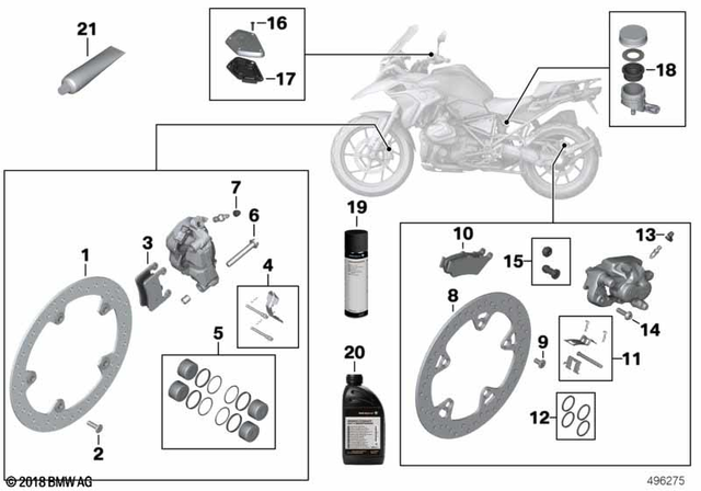 34118526566 - Service and Scope of Repair Work: Brake Rotor with Rivet - D=305-4.5mm for BMW-Motorrad Image