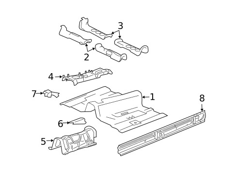 Floor & Rails for 2005 Cadillac STS #0