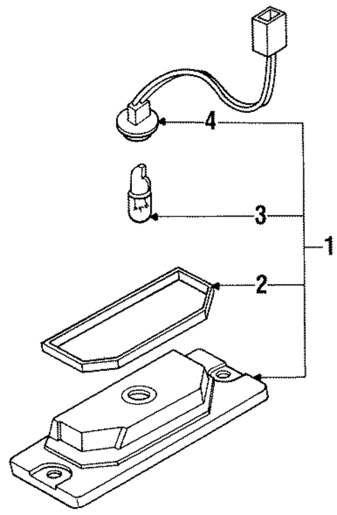 License Lamps for 1991 Nissan Sentra #0