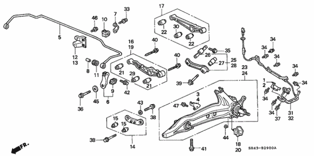 Rear Lower Arm for 1993 Honda Civic #0