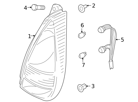 Bulbs - Chassis for 2005 Suzuki Aerio #1