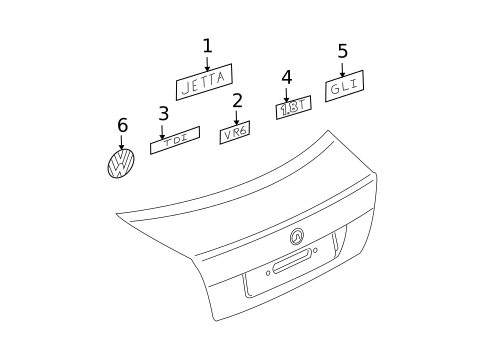 Exterior Trim - Trunk for 2003 Volkswagen Jetta #0