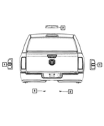 68707110AA - Electrical: Tail Lamp, Right for Ram: 2500, 3500 Image