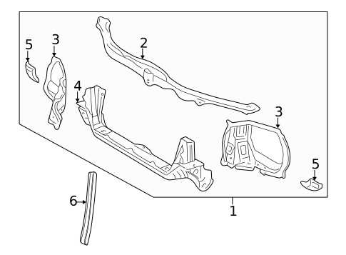 Radiator Support for 1997 Toyota RAV4 #0