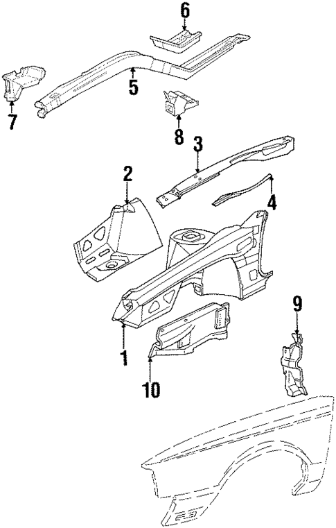 Structural Components & Rails for 1987 Oldsmobile 98 #0
