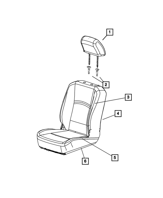 5NQ19LT5AA - Interior Trim: Front Headrest for Mopar Image image