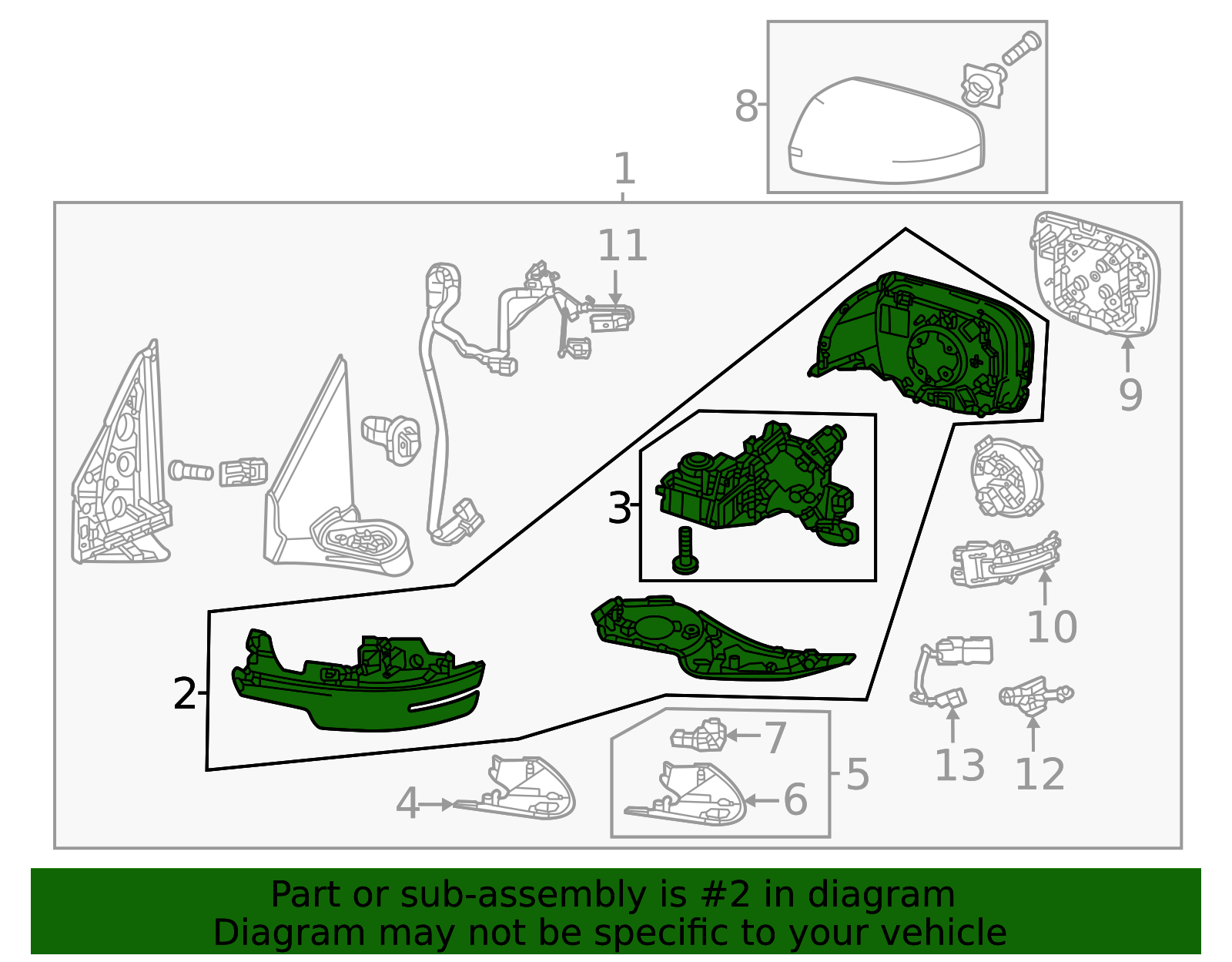 2023-2026 Honda Mirror Housing 76255-T90-A32 | Honda Parts Hub
