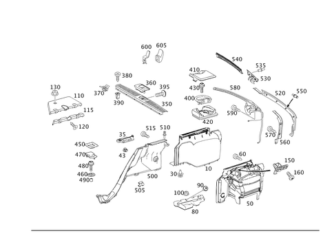 Luggage Compartment Covering for 2005 Mercedes-Benz E55 AMG #0