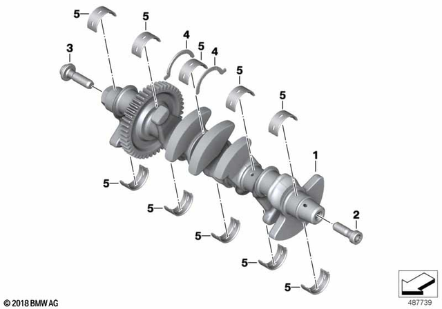 11217713697 - Engine: Flanged Cap Screw - M12X1.5X40 for BMW-Motorrad Image