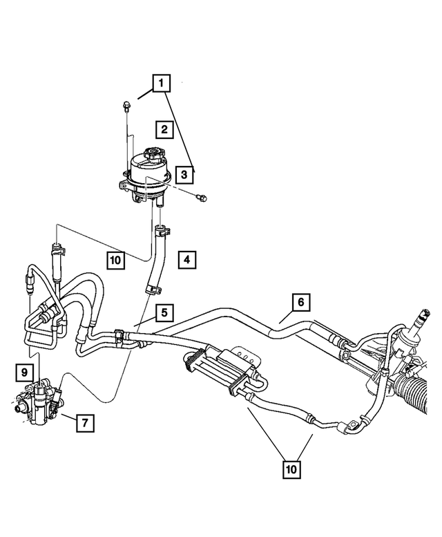 4743802AI - Steering: Power Steering Pressure Hose for Mopar Image