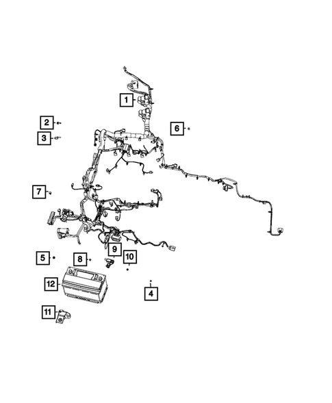 Battery, Battery Tray and Cables for 2019 Ram 1500 Classic #2