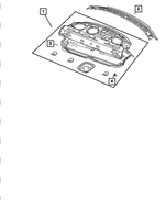 68043311AC - Body Sheet Metal Except Doors: Shelf Panel for Mopar Image