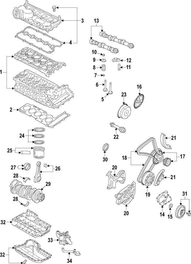 7K103063F - Engine: Cylinder Head for Volkswagen Image