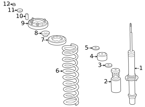 Struts & Components for 2001 Honda Accord #3